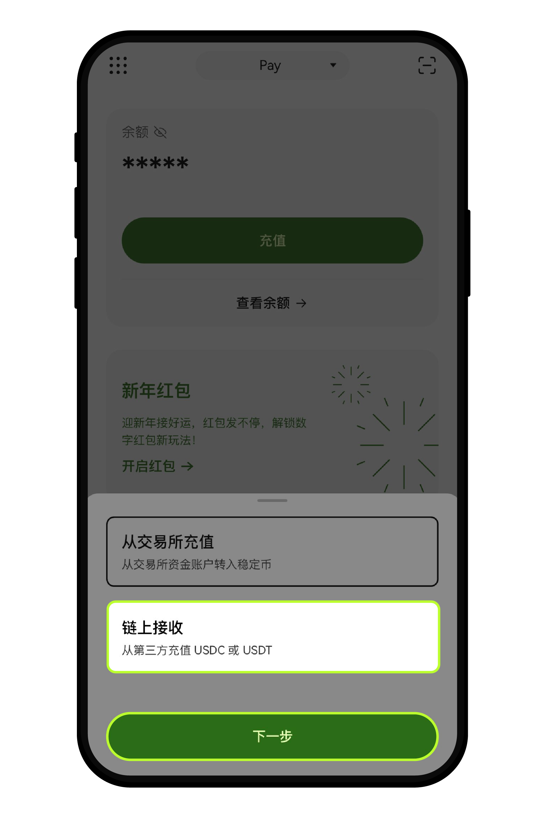 如何在 Pay 进行充值?--07