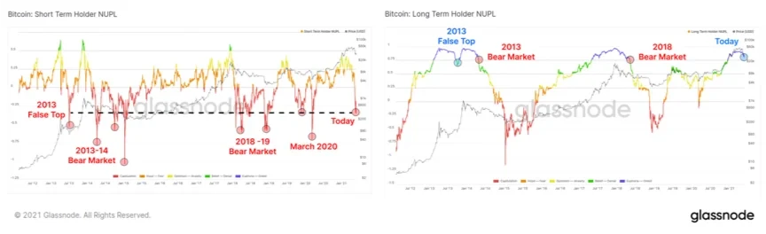 Bitcoin short and long term holder