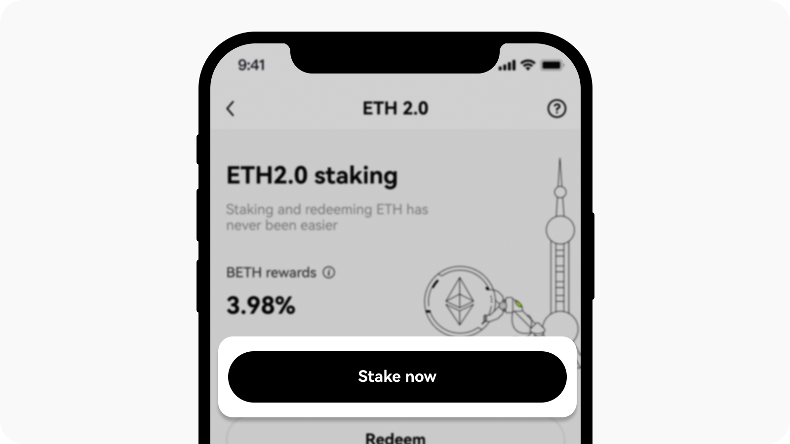 CT-app-onchain earn-ETH2.0 entrance