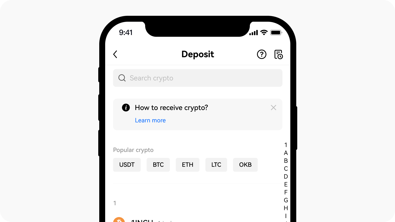 App deposit transaction