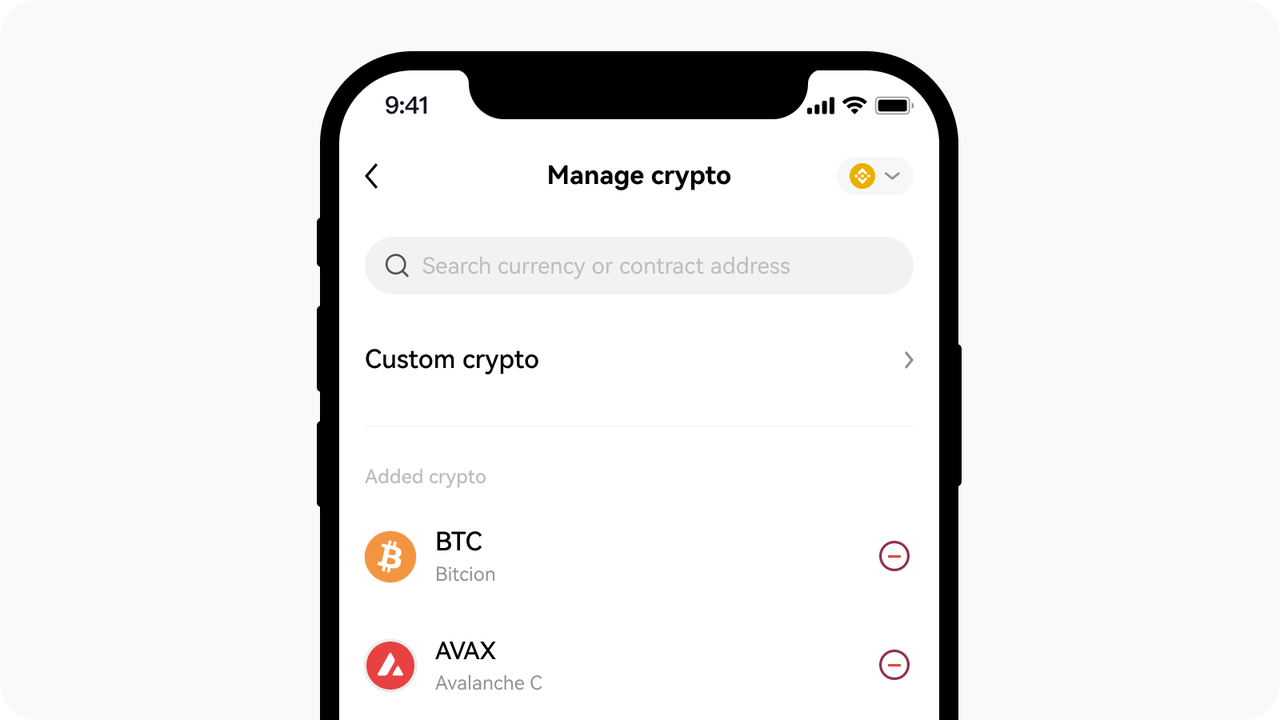 Custom crypto in App