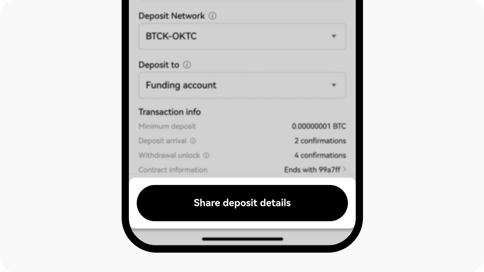CT-app-deposit on chain-share deposit details