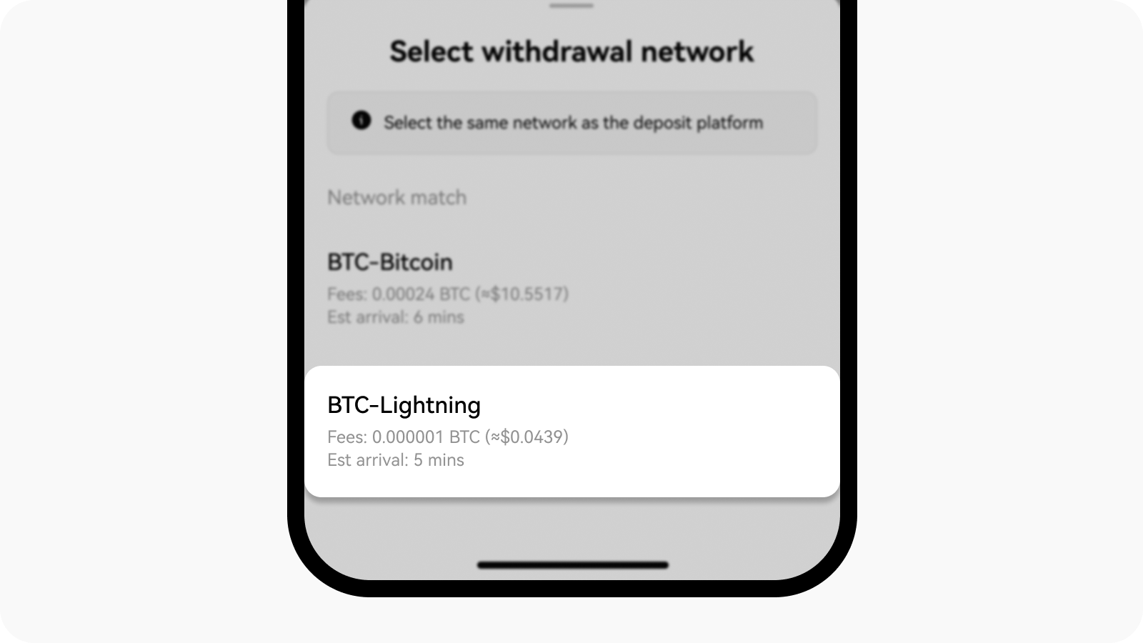CT-app-withdrawal-select BTC lightning network