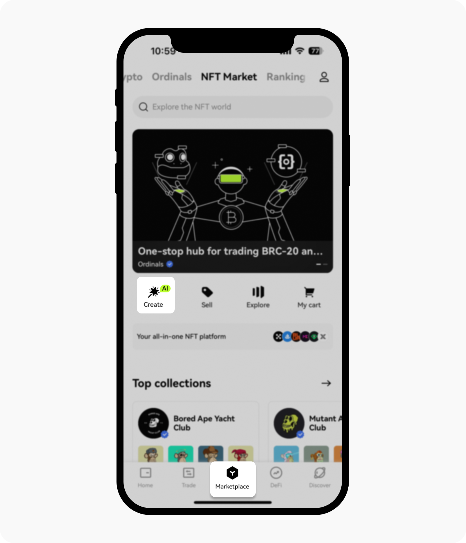 CT-app-web3 marketplace-AI creator