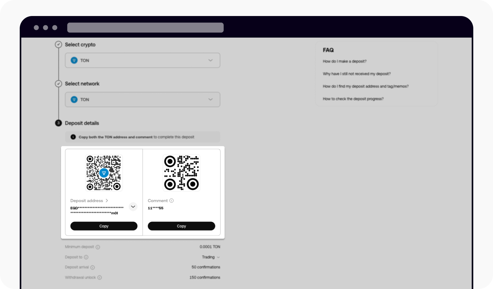 CT-web-deposit on chain-view tag