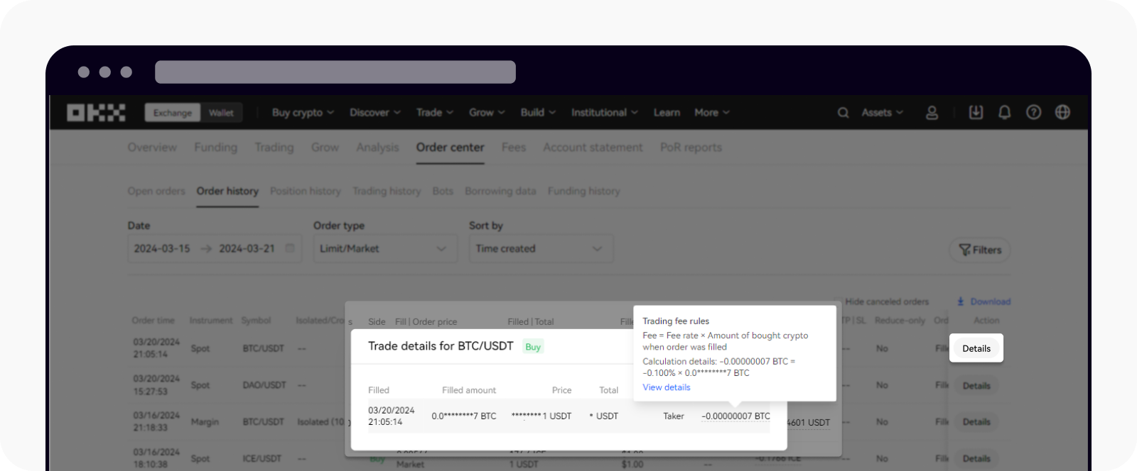 CT-web-order center-transaction details-view trading rules