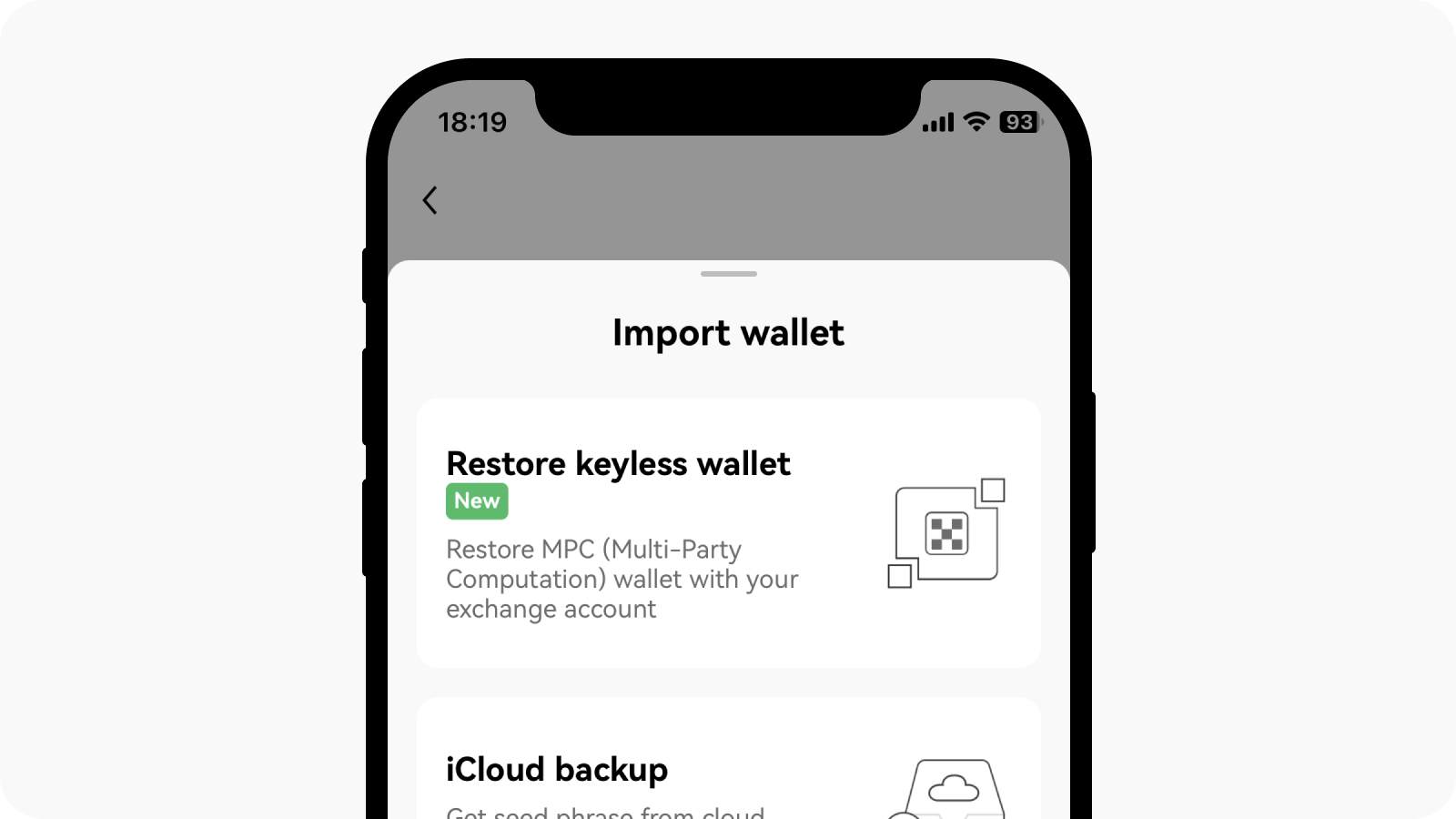 Restauración de wallet sin llave CT-app-web3