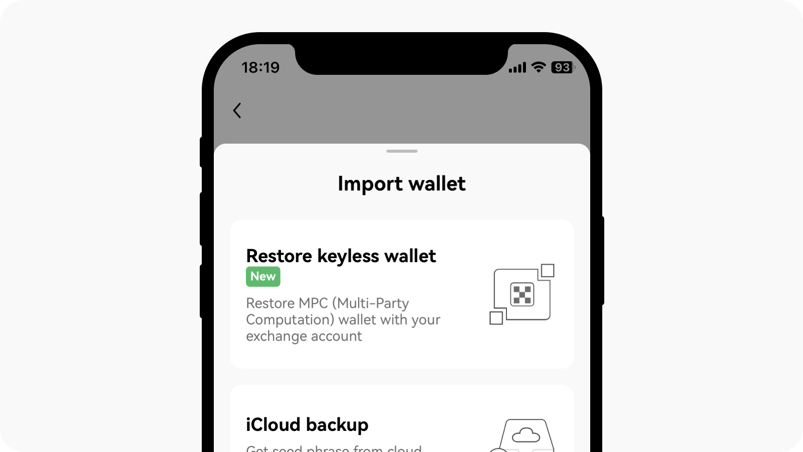 Import wallet