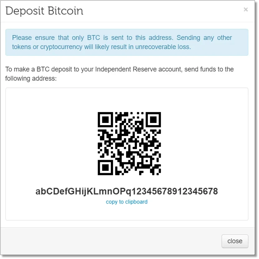 Deposit Bitcoin