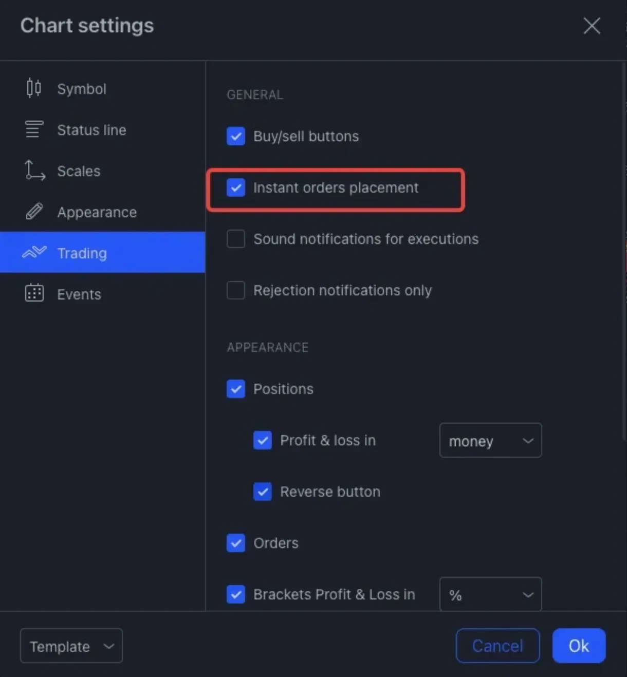 Step1: Enable Instant orders placement mode.