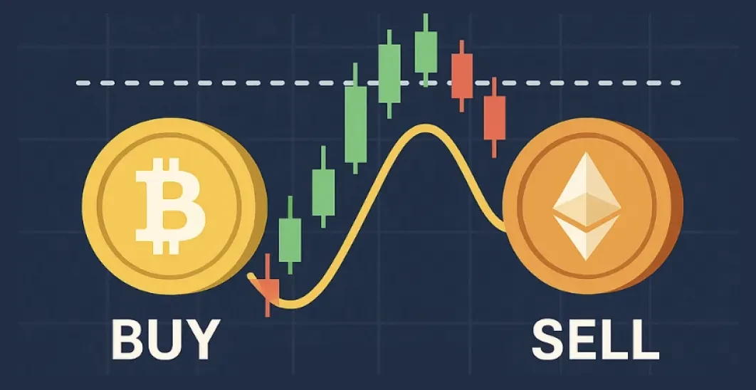 Cryptocurrency straddle arbitrage trading