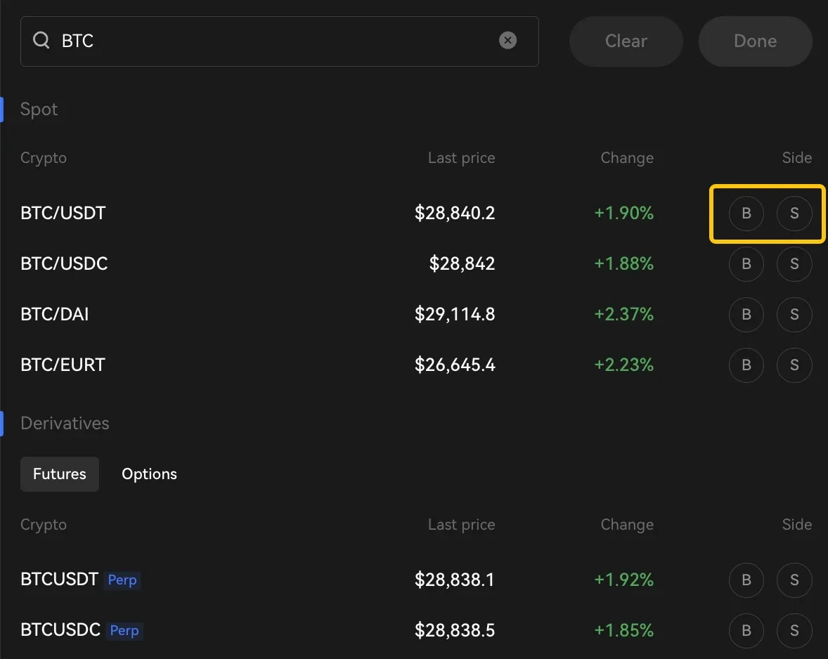 Block trading visual 7 - buy or sell an asset