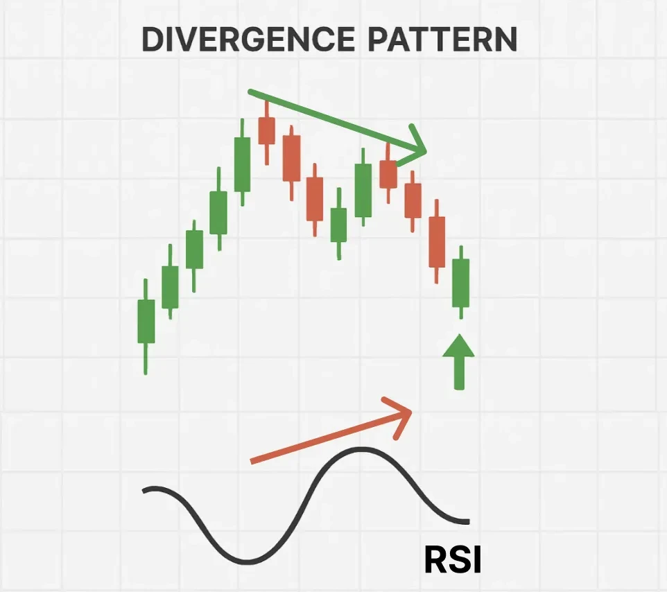 What types of divergence patterns are there?