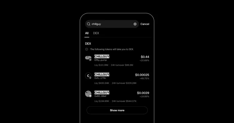 DEX Token Search