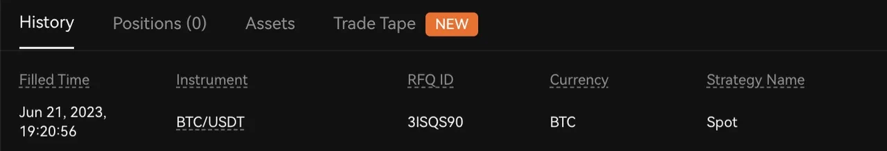 Block trading visual 15 - How to see trading history