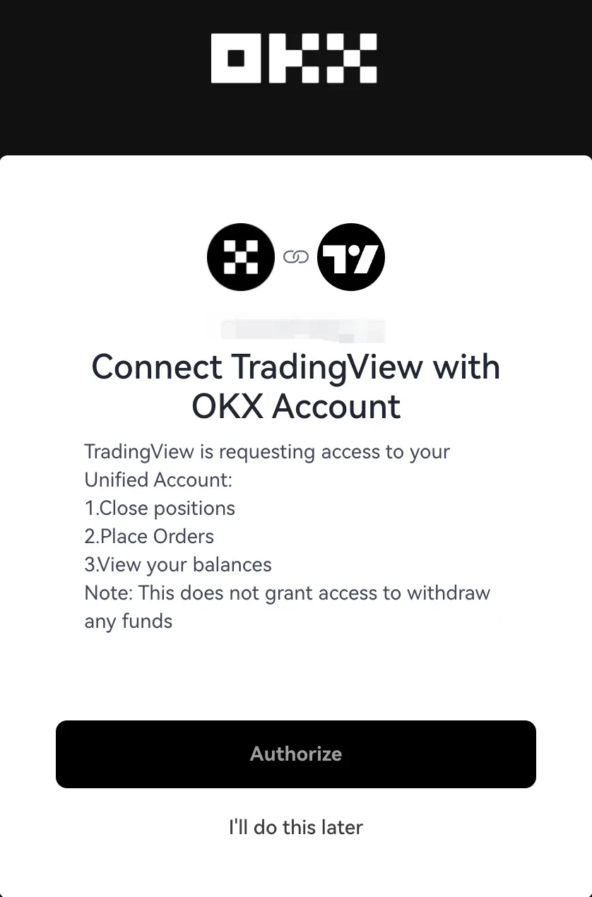 Autorizar o TradingView