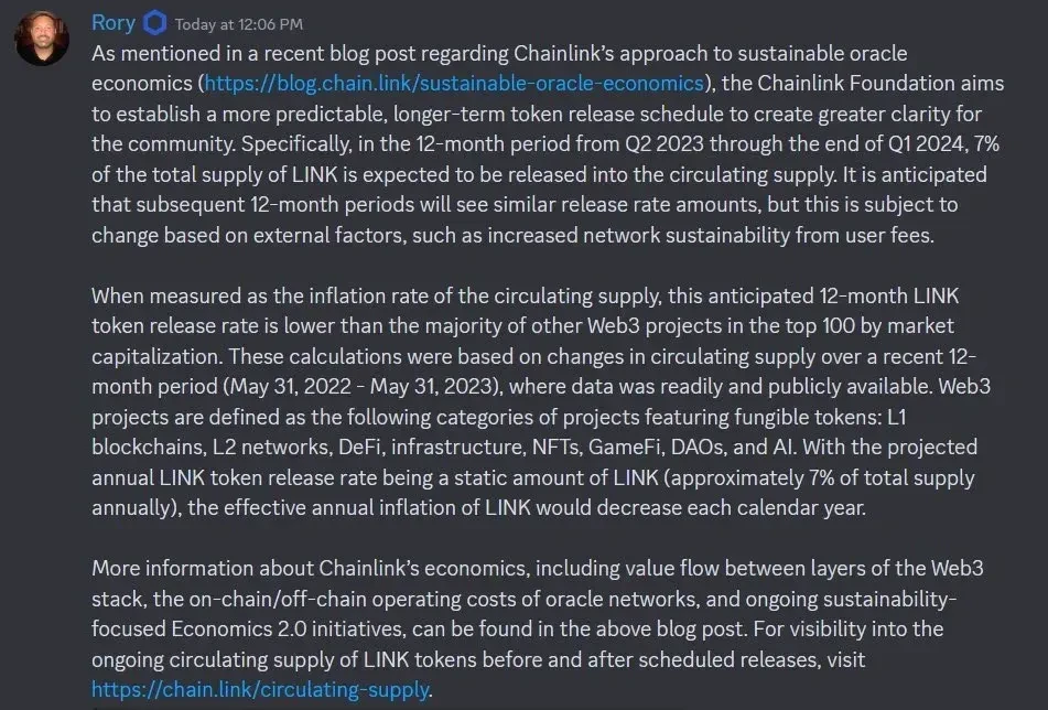 Chainlink announcement