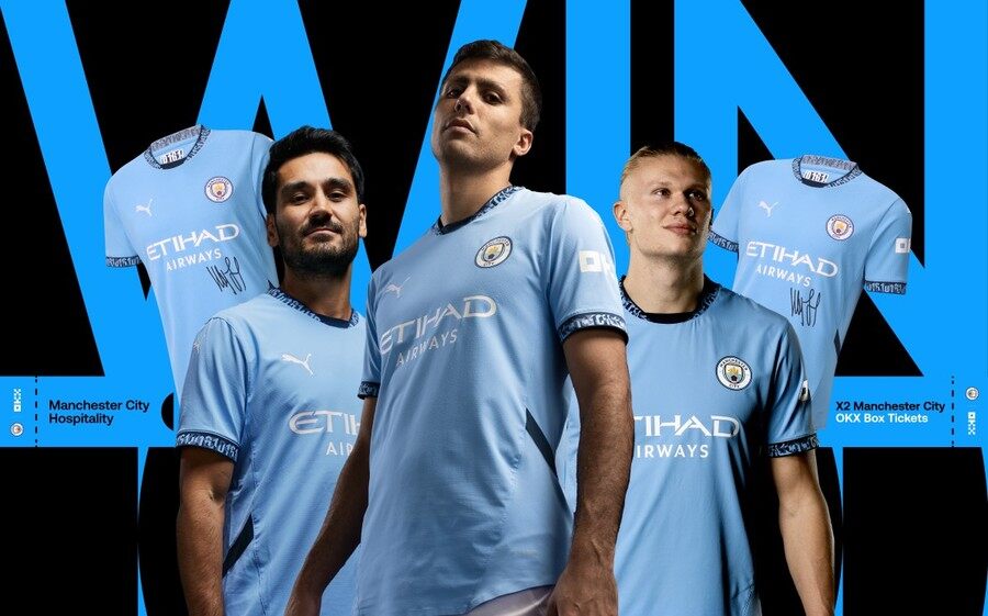 A chance to win a Signed Shirt, VIP Man City Tickets & 20 USDT