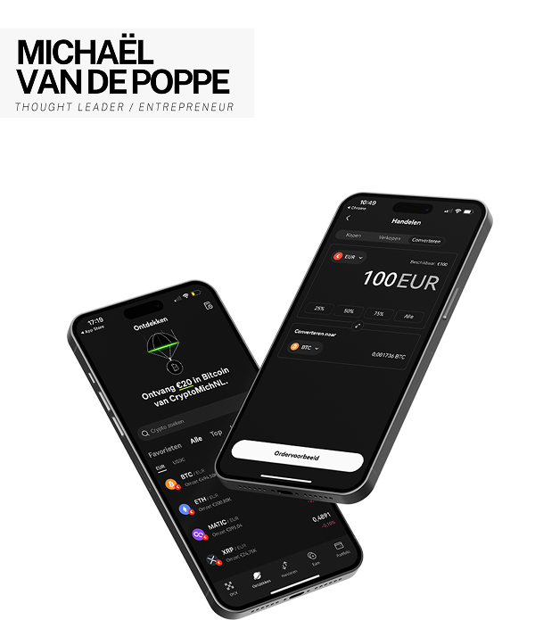 Michaël van de Poppe - Get €20 in bitcoin