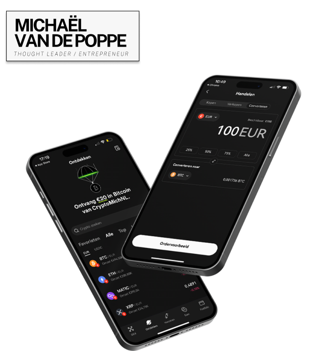 Krijg bitcoin-beloningen van Michaël van de Poppe
